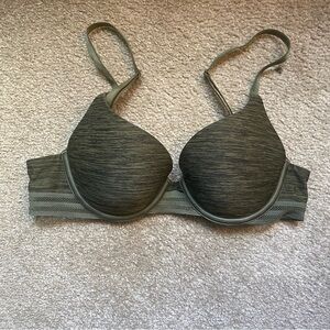 Victoria's Secret Olive Perfect Shape Textured Bra 34B